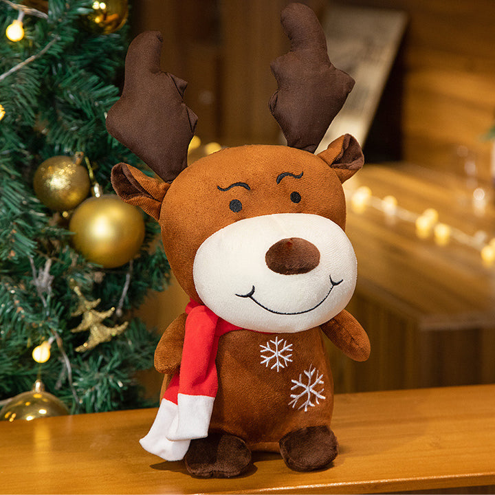 Plush Smiling Christmas Tree Cuddle Toy with Shimmer Star Top & Soft Faux-Fur Stornfield