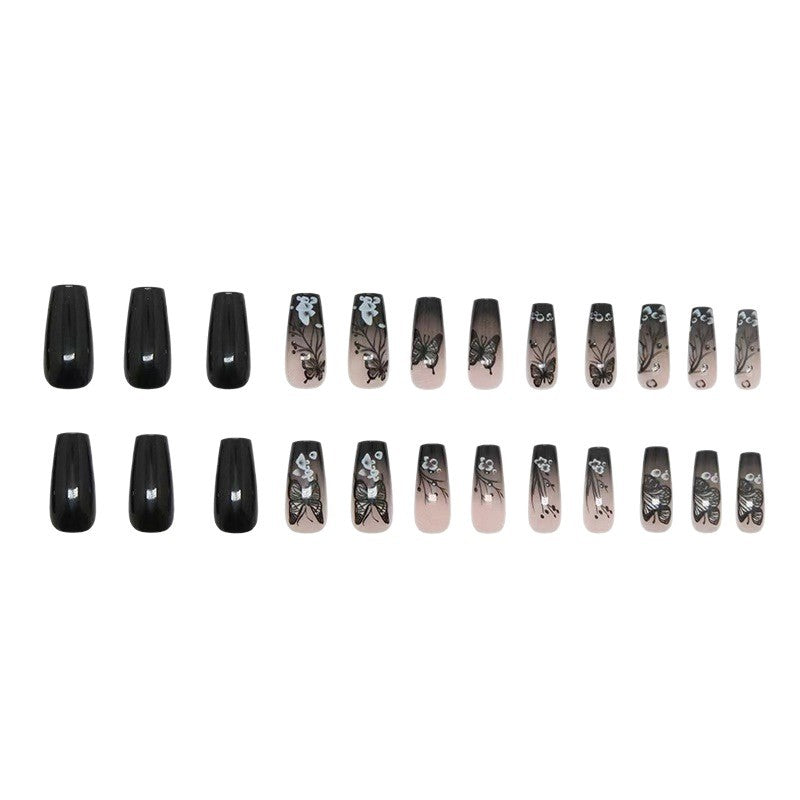 Artful Nail Set with Butterfly Design Stornfield