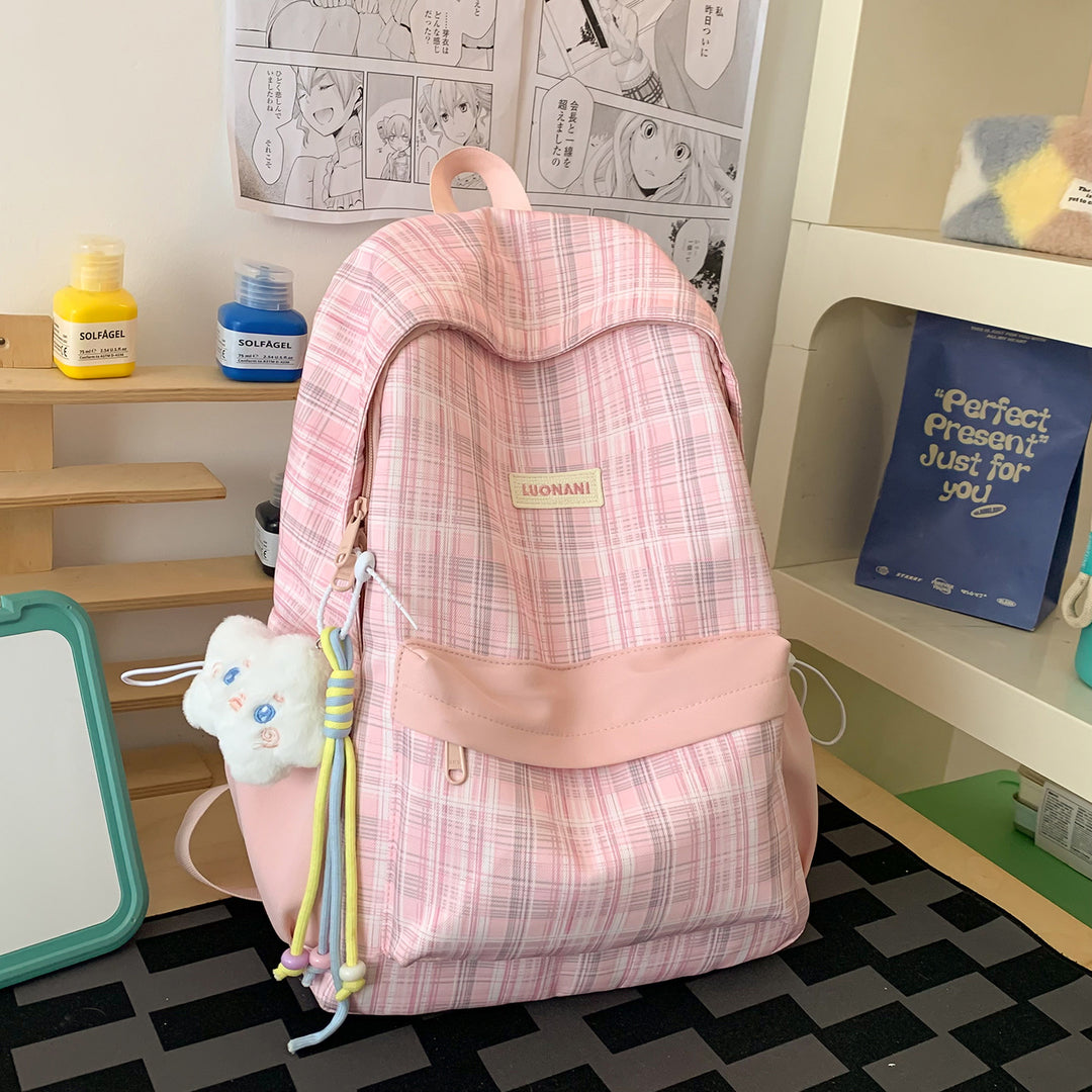 Chic Checked Casual Backpack Stornfield