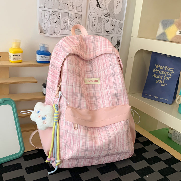 Chic Checked Casual Backpack Stornfield