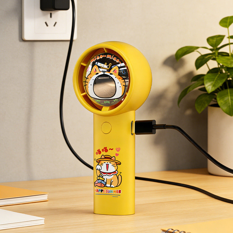 Portable Cartoon-Themed Handheld Fan Stornfield