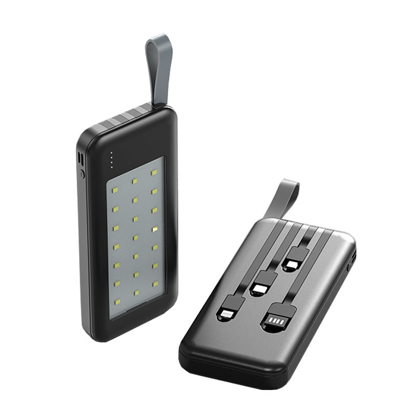 Portable power bank with integrated LED lamp and fast charging function Stornfield