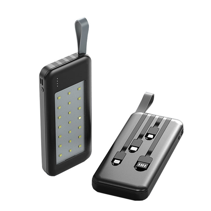 Portable power bank with integrated LED lamp and fast charging function Stornfield