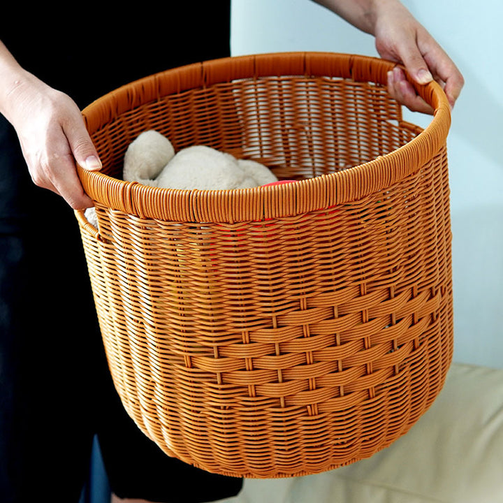 Stylish Round Woven Storage Basket Stornfield