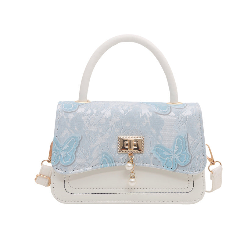 Elegant Floral Print Handheld Purse