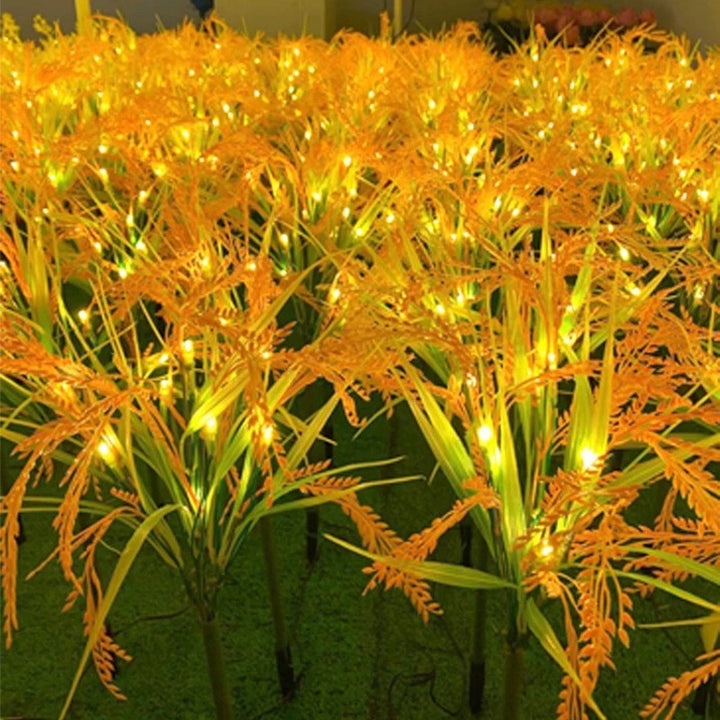 Solar LED Ornamental Ricegrass Garden Stake Lights With Micro-LED String And Ground Spike Stornfield