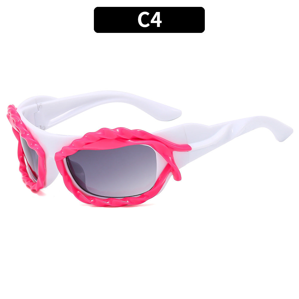 Fashionable Oversized Shield Sunglasses
