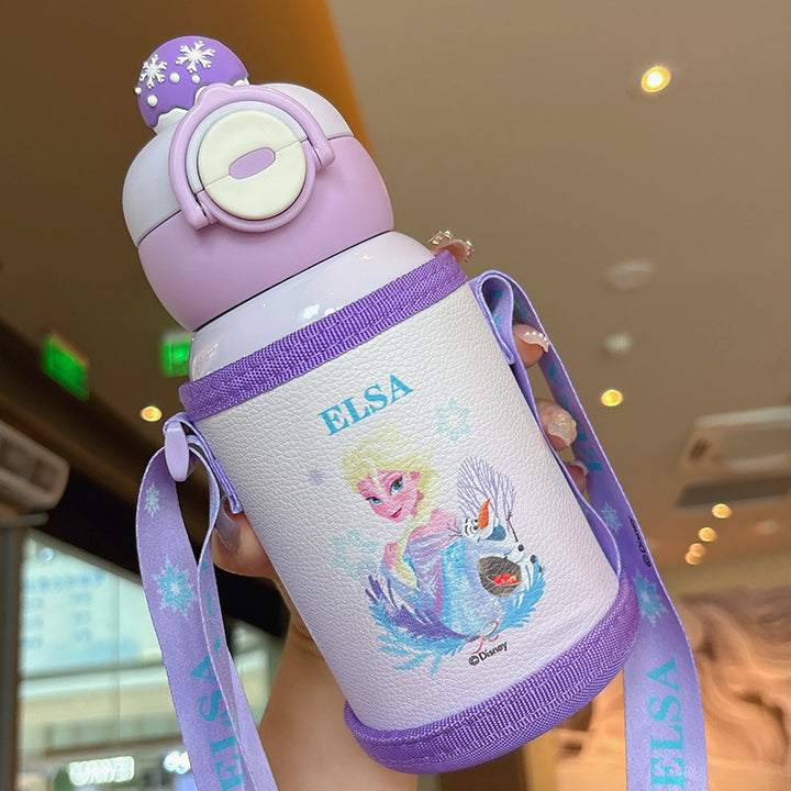 Women's Insulated Water Bottle with Cute Rabbit Design and Practical Carry Strap Stornfield