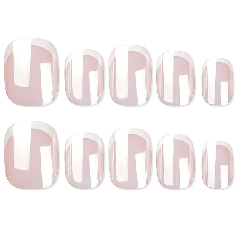High-quality artificial nails with elegant French tip design Stornfield