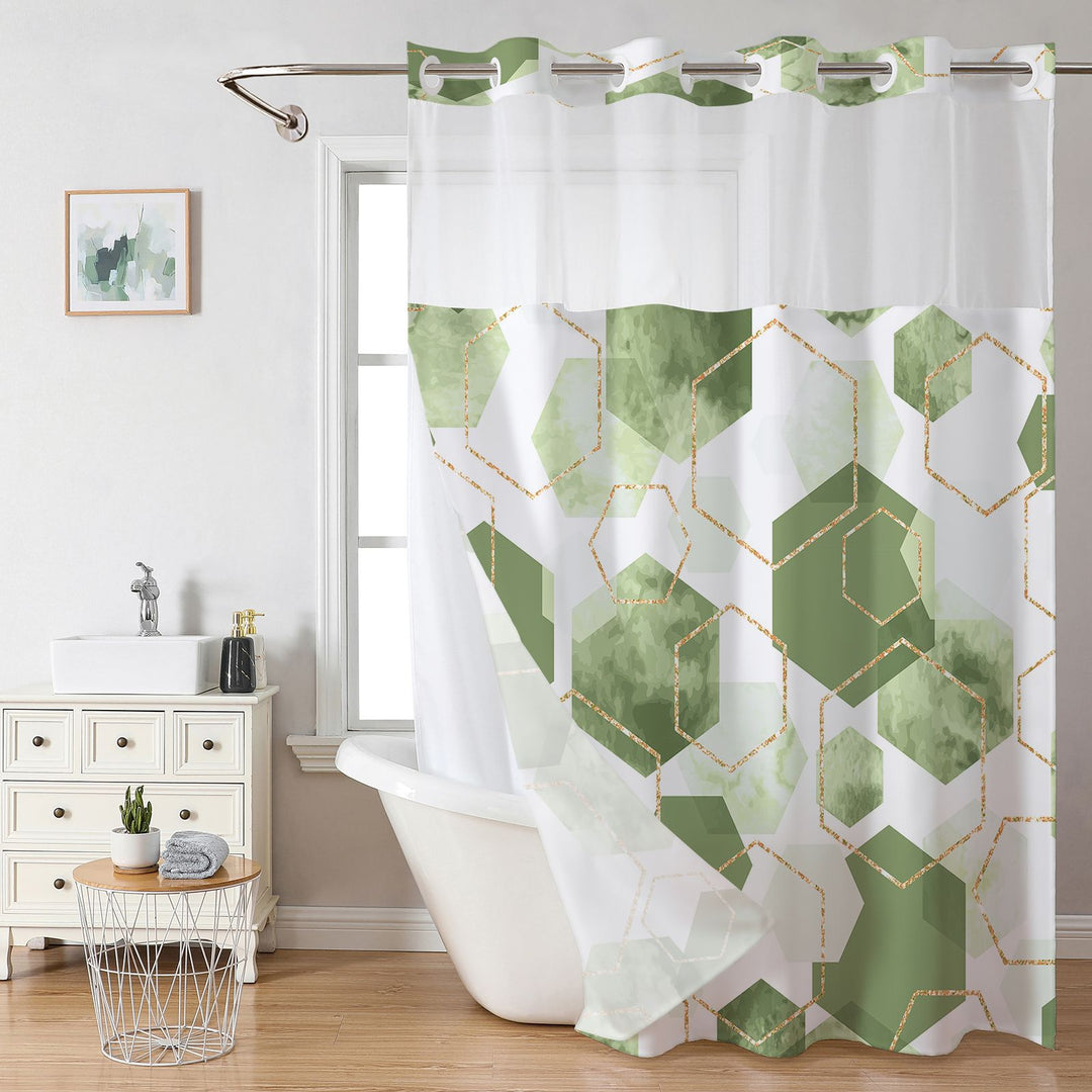 Geometric Pattern Shower Curtain Stornfield