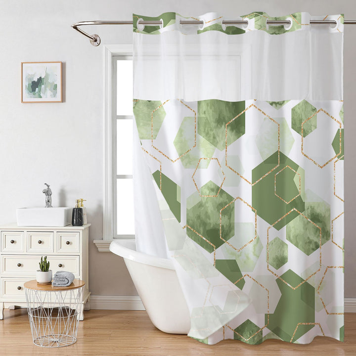 Geometric Pattern Shower Curtain Stornfield