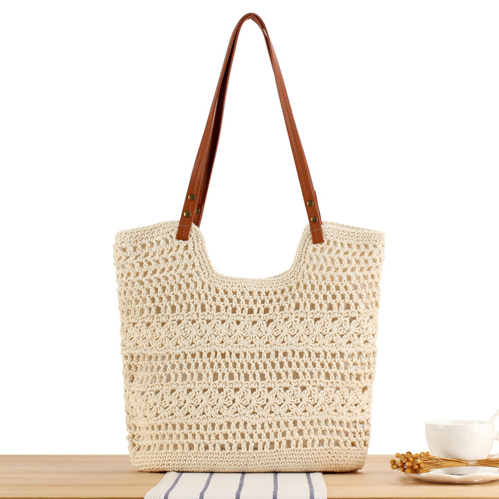 Handbag Made of Braided Macrame with Sturdy Leather Straps Stornfield