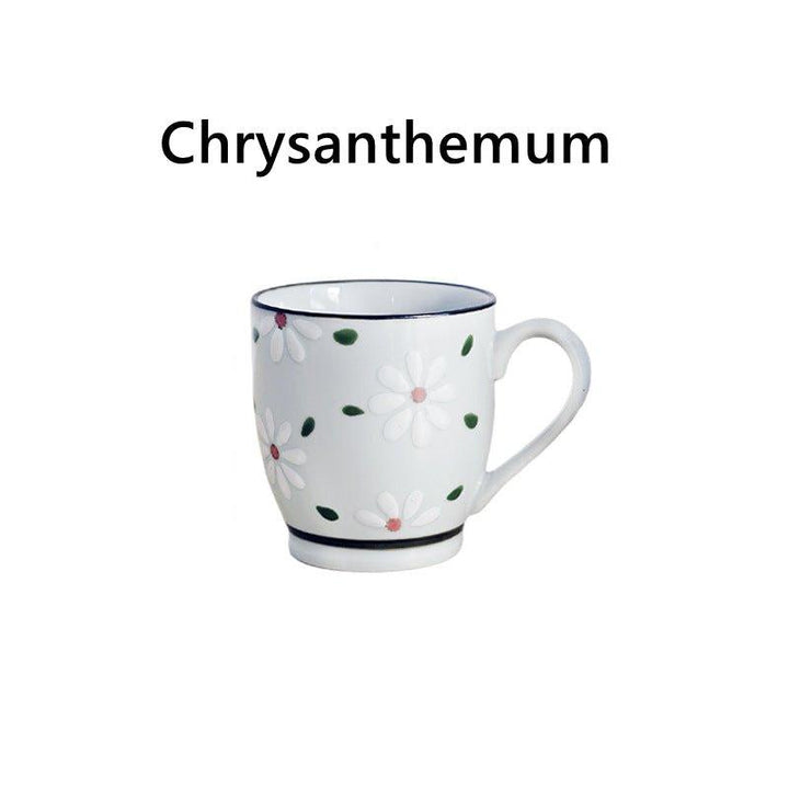 Japanese Nature Themed Ceramic Glazed Hand-Painted Tea Cups | Stornfield