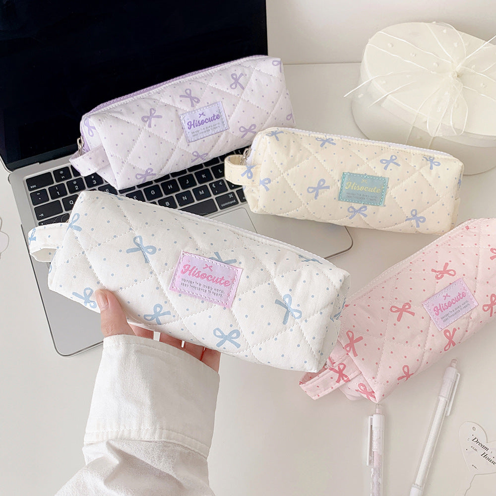 Quilted Pencil Case with Zipper Stornfield