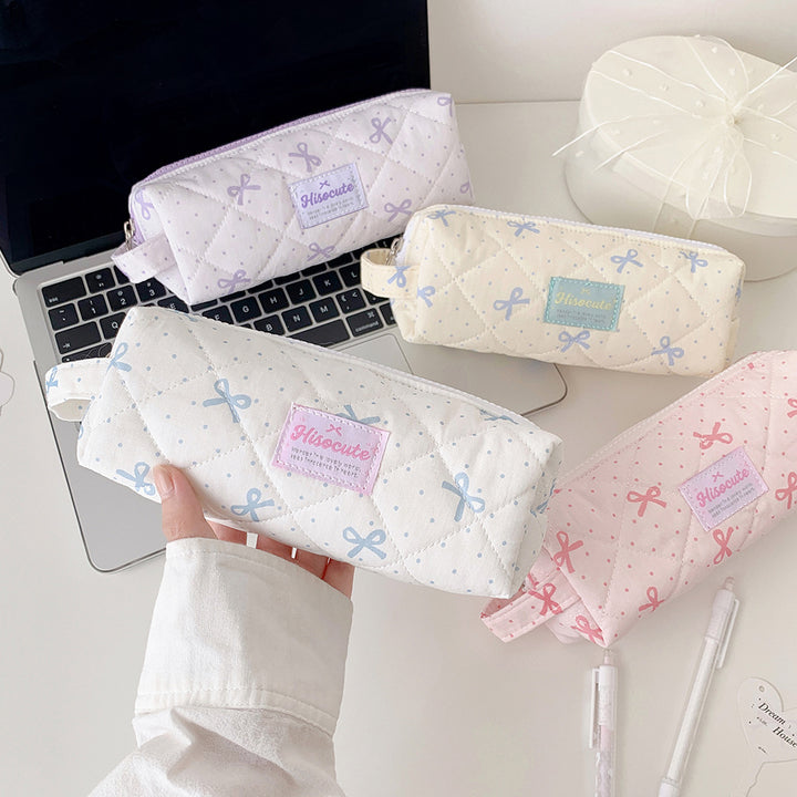 Quilted Pencil Case with Zipper Stornfield