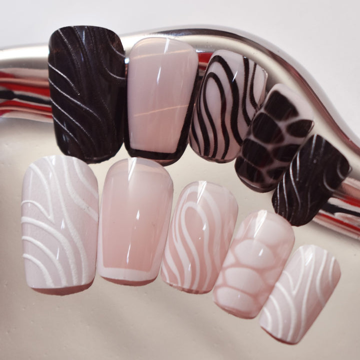 Detailed Artistic Press-On Nail Designs Stornfield