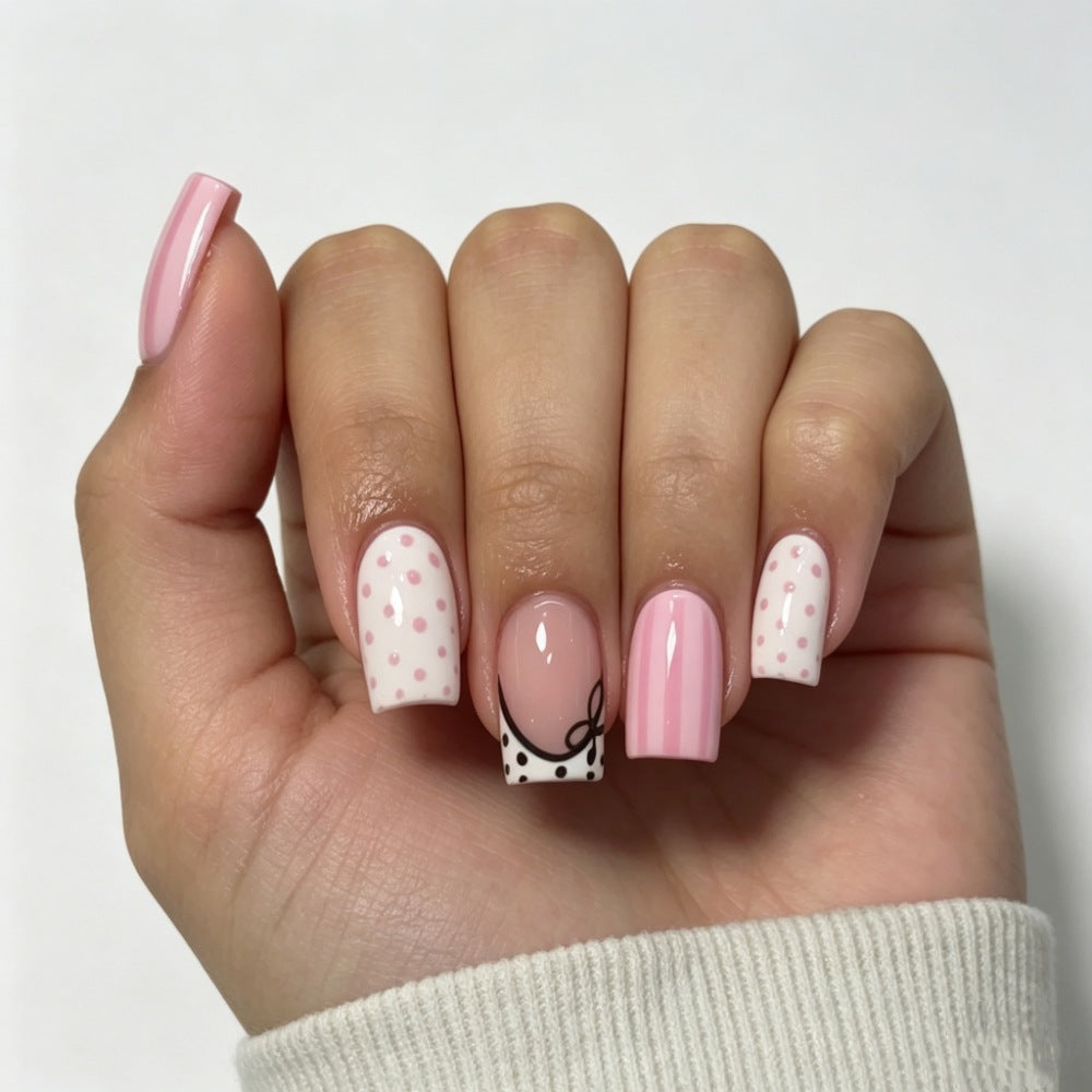Floral Design Stiletto Press-On Nails