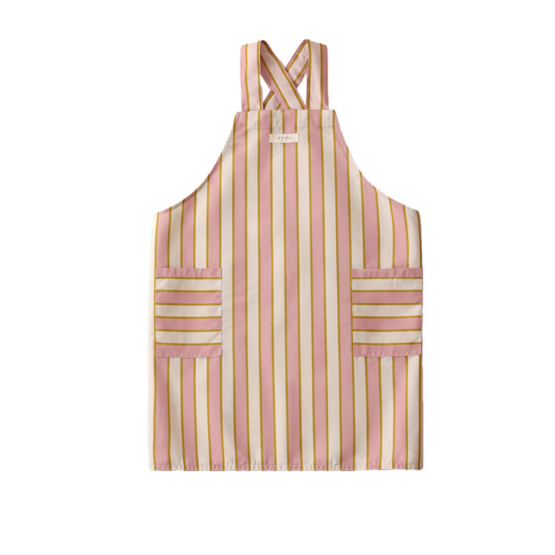 Bib apron with crossed straps and large front pockets Stornfield