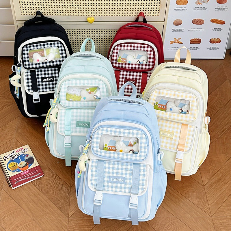 Versatile Checkered Patterned Backpack Stornfield