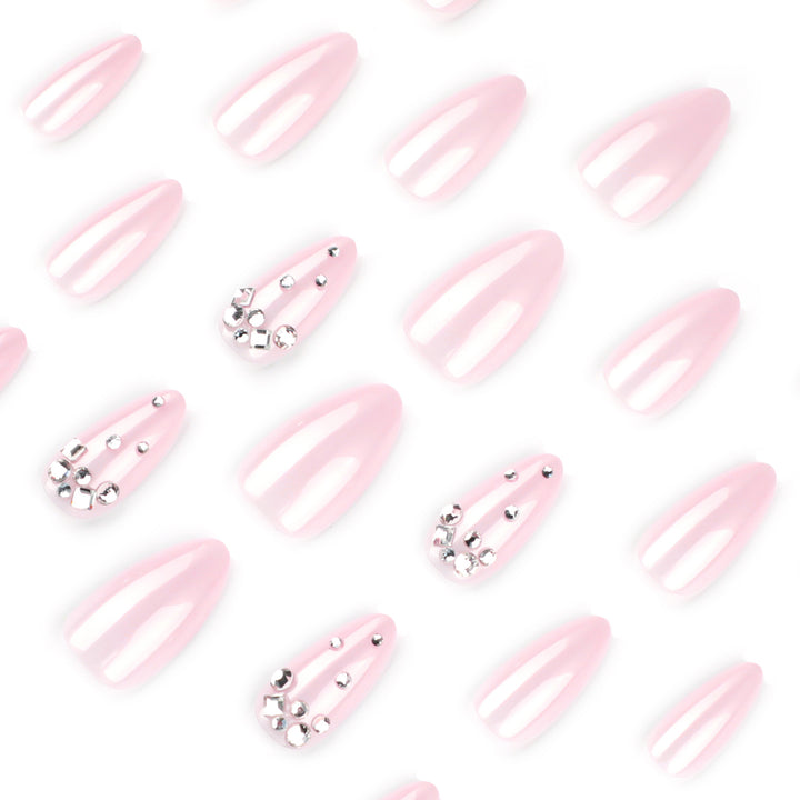 Artful nail art with delicate glitter accents and elegant French tip Stornfield