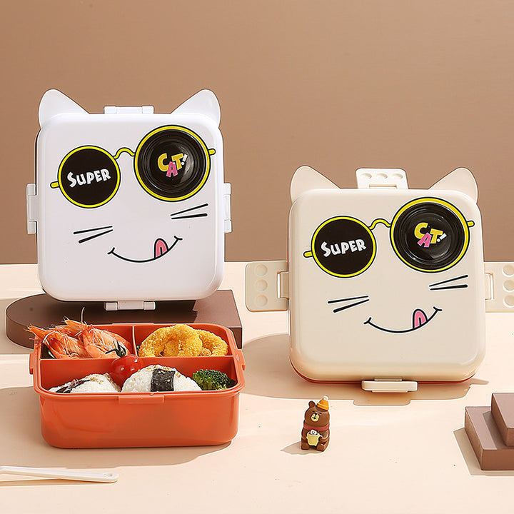 Illustrated Elephant-Themed Bento Lunch Box