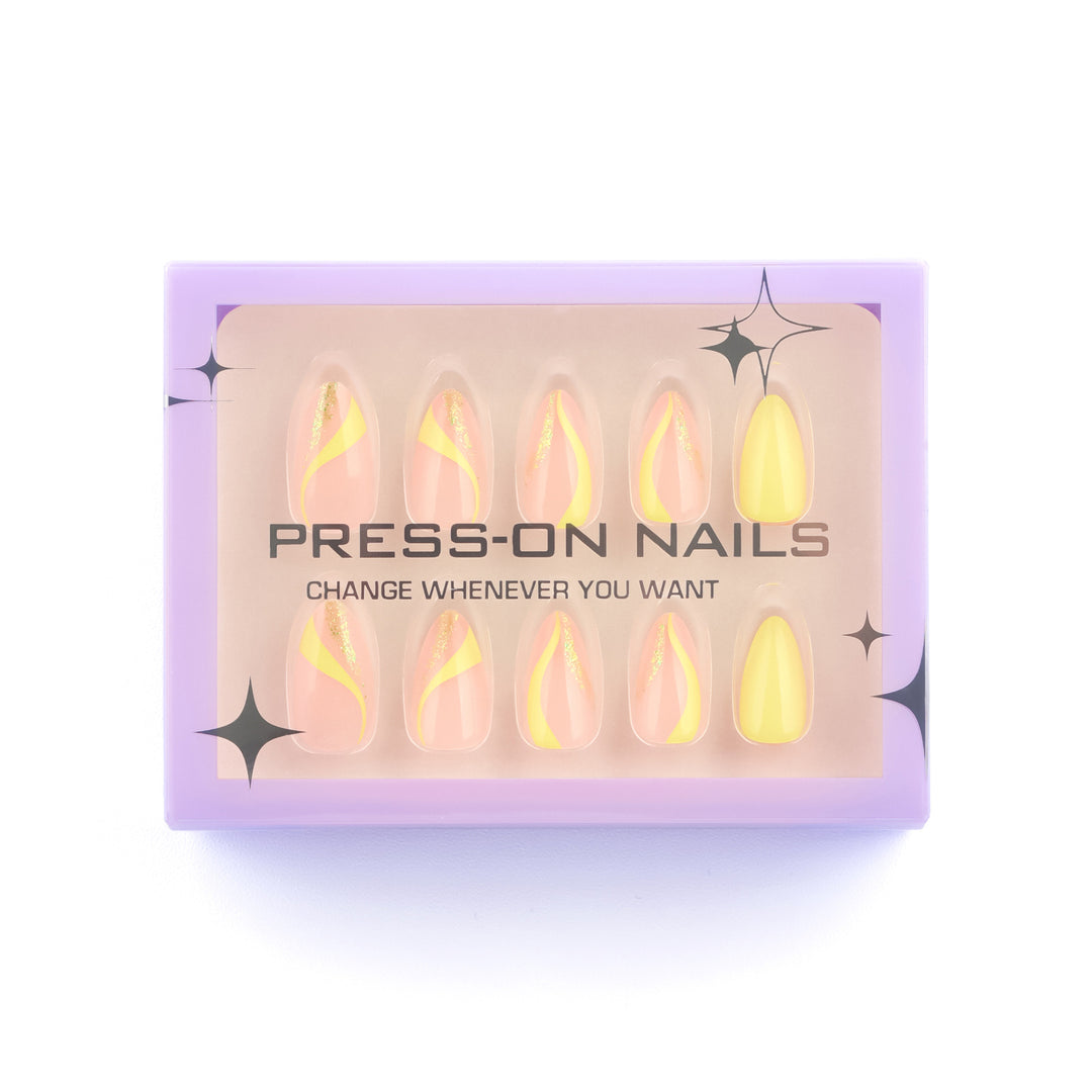 Artificial Press-On Nails with glamorous designs Stornfield