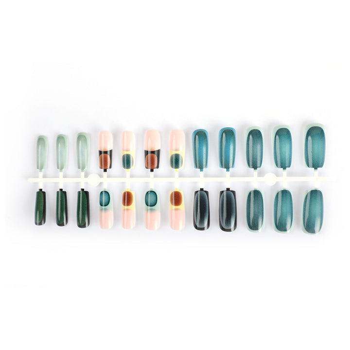 Acrylic nail set with stylish gradient color effects Stornfield