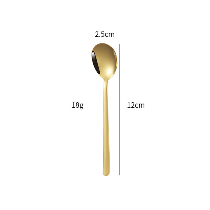 Elegant dessert spoon with luxurious golden surface Stornfield