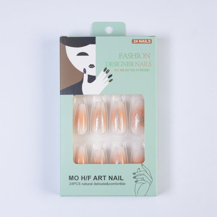 Artifical nails with elegant butterfly design Stornfield