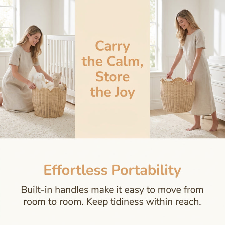 Stylish laundry basket with wave edge Stornfield