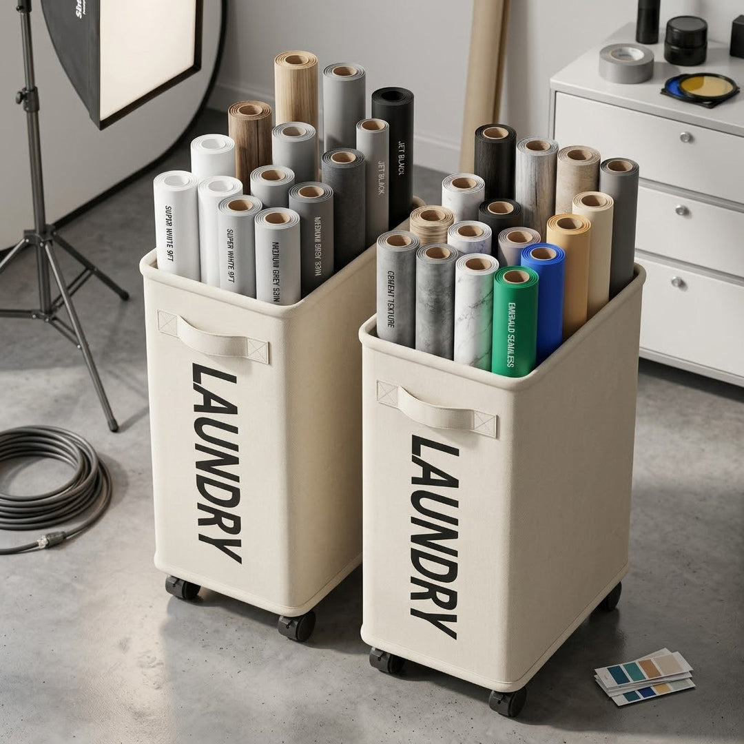 Rolling Yoga Mat and Foam Roller Storage Cart