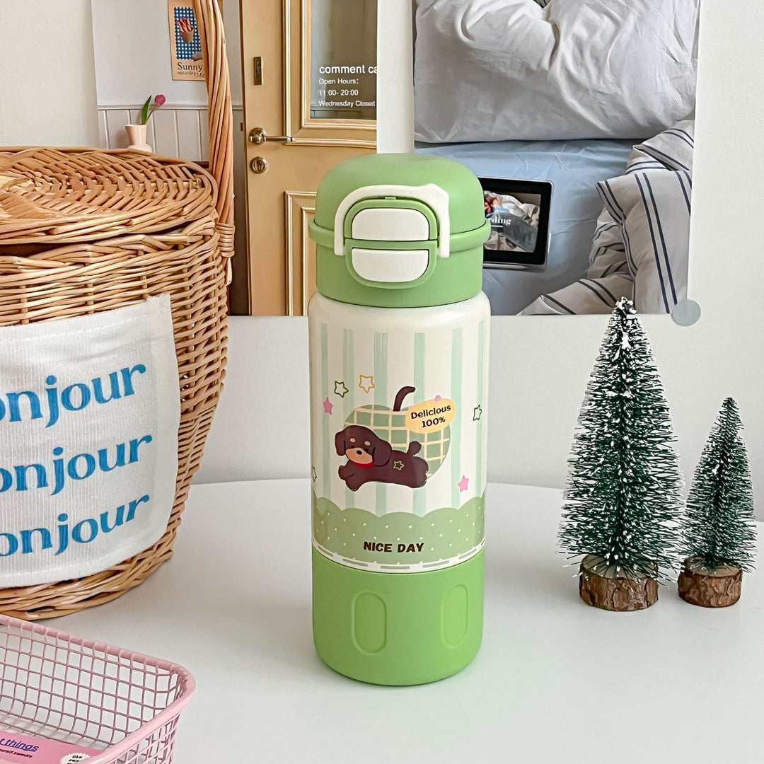 Ladies Insulated Water Bottle with Cheerful Dog Design Stornfield