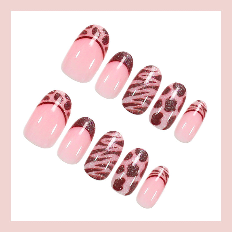 Artificial nail set with modern animal and pattern designs Stornfield