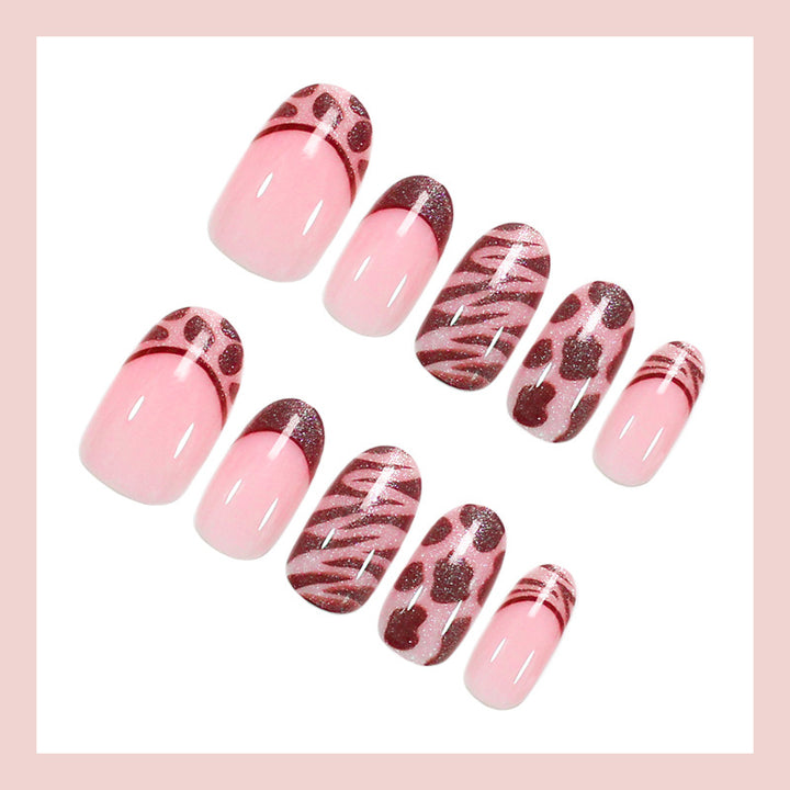 Artificial nail set with modern animal and pattern designs Stornfield
