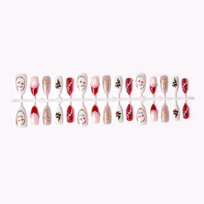 Festive-Themed Decorative Press-On Nail Art Set Stornfield