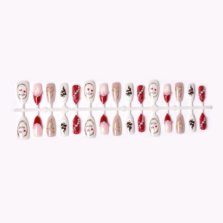 Festive-Themed Decorative Press-On Nail Art Set Stornfield