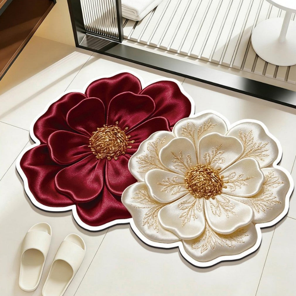 Floral-Shaped Soft Area Rug