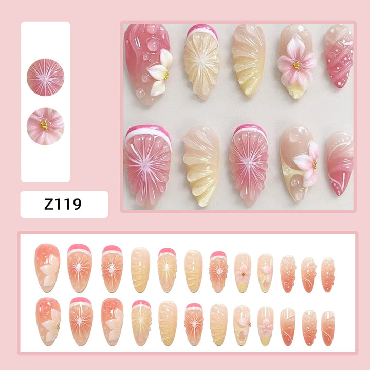Artificial nails in spring floral and fruit design Stornfield