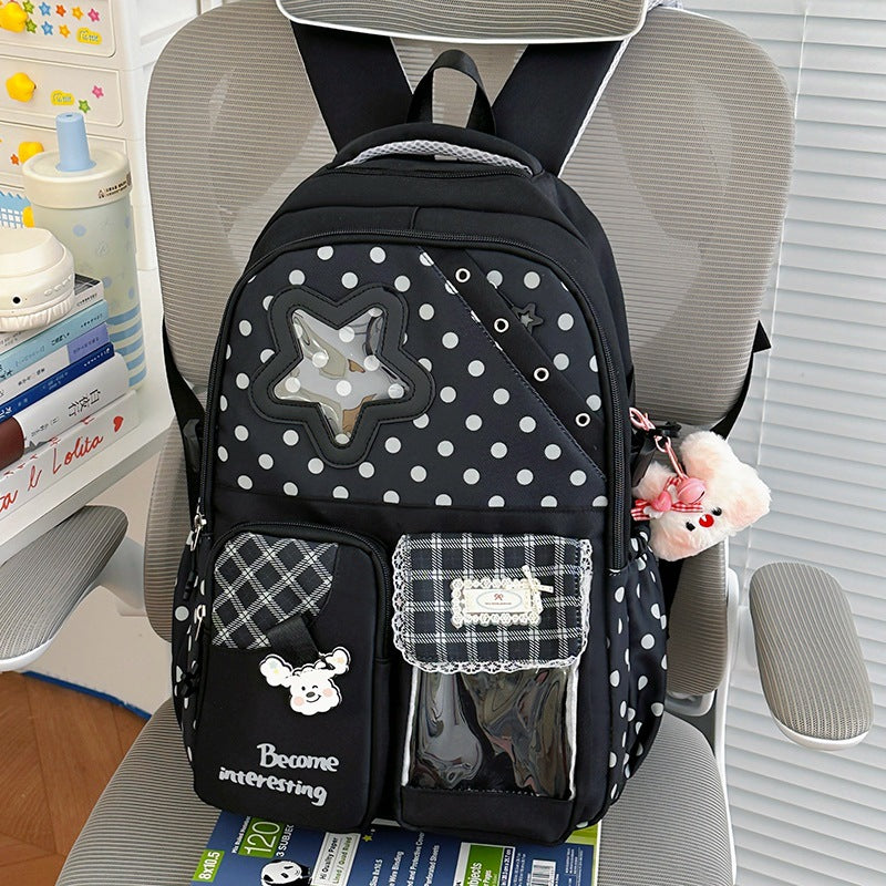 Cute Polka Dot Character Backpack Stornfield
