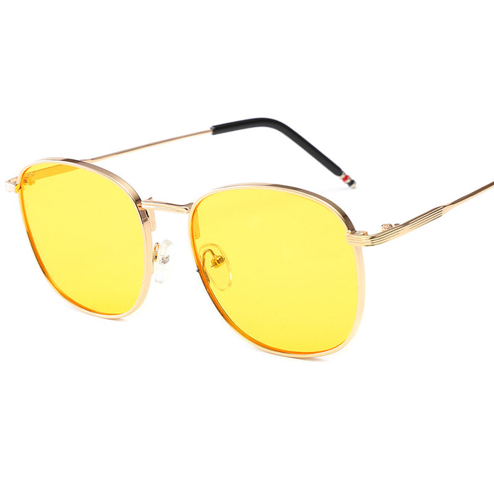Ladies stylish oversized sunglasses with glamorous metal frame Stornfield