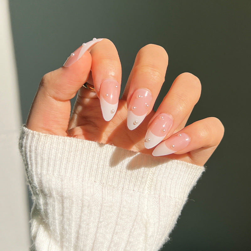 Artful acrylic nails with elegant French tip Stornfield