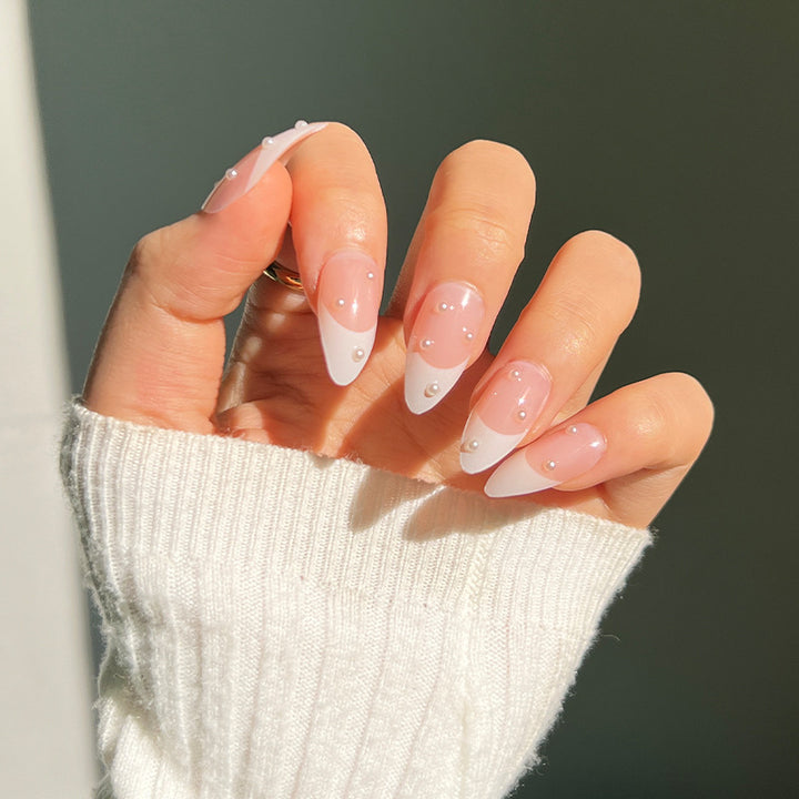 Artful acrylic nails with elegant French tip Stornfield