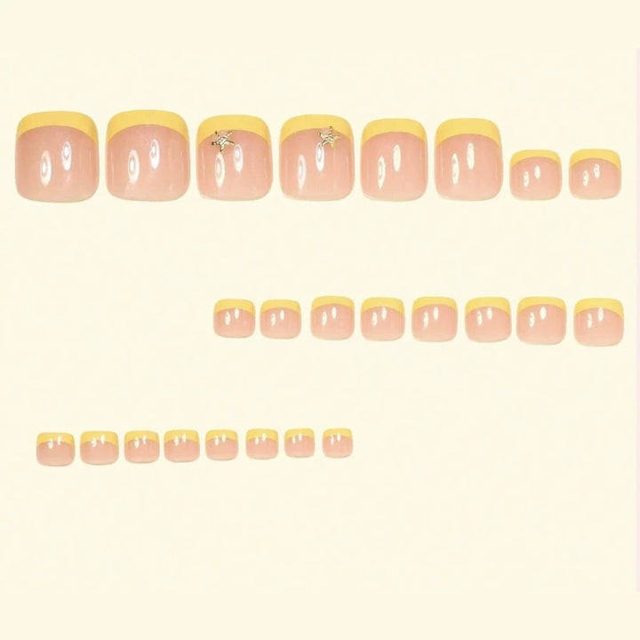 Acrylic nail set with elegant French manicure and delicate accents Stornfield