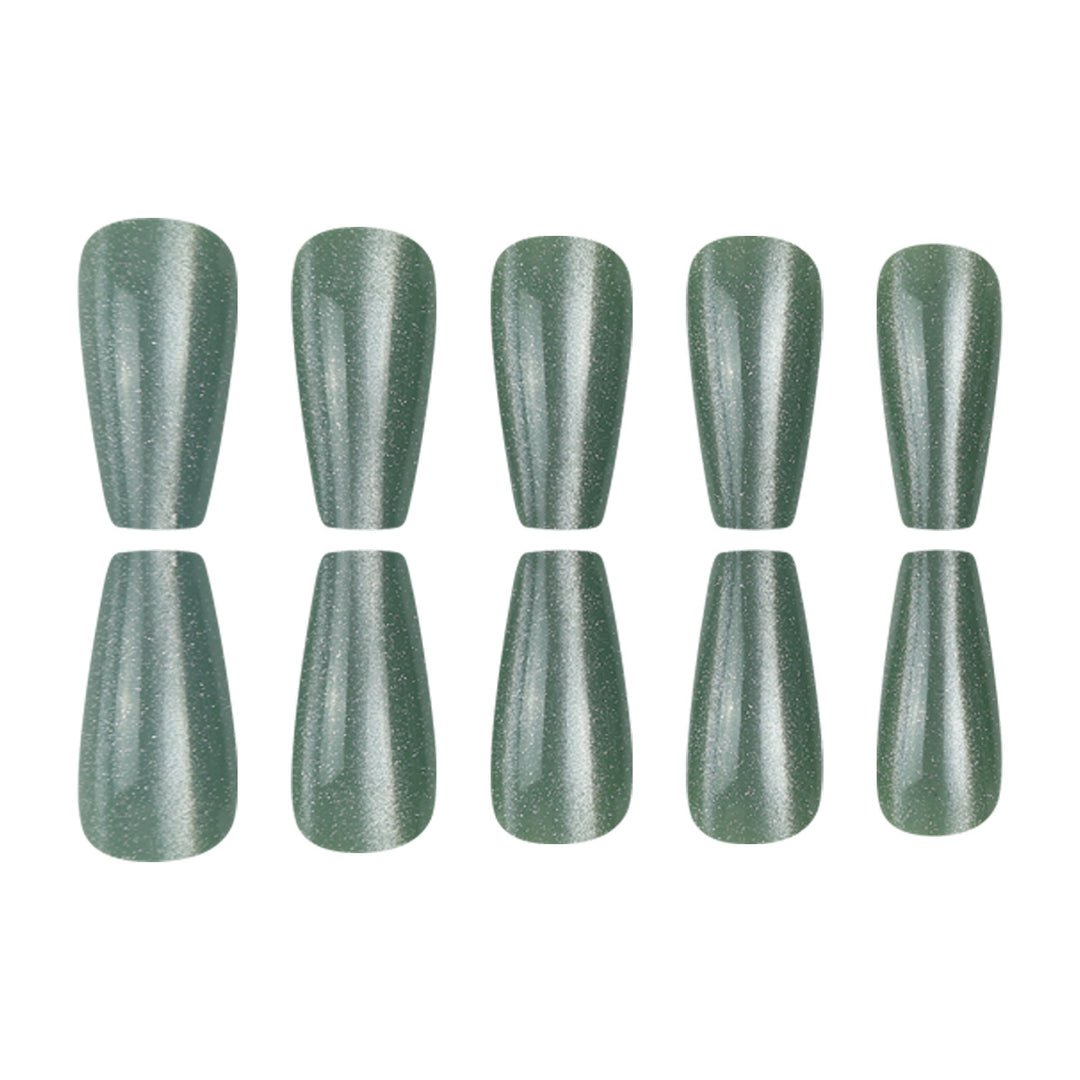 Sparkling Long Press-On Nails Stornfield