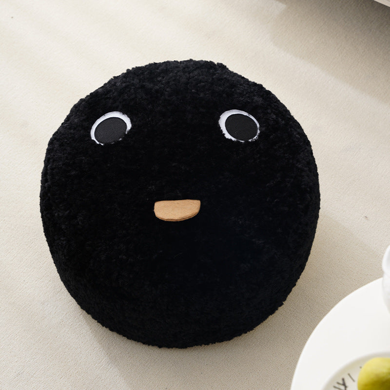 beef sitting pouf with EPP foam balls filling and removable cover