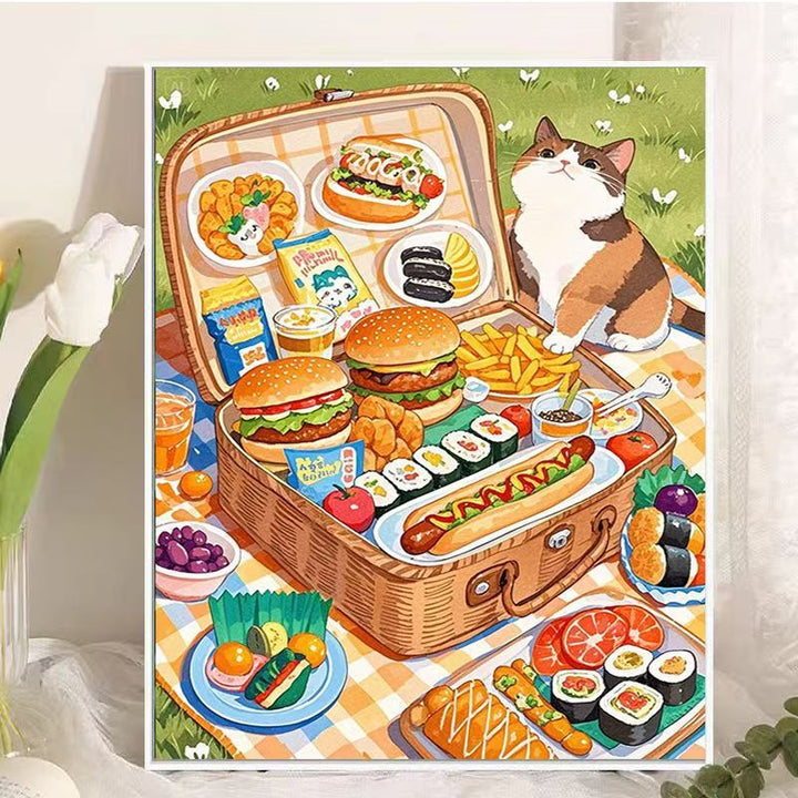 Picnic-Themed Food Illustration Wall Art Stornfield