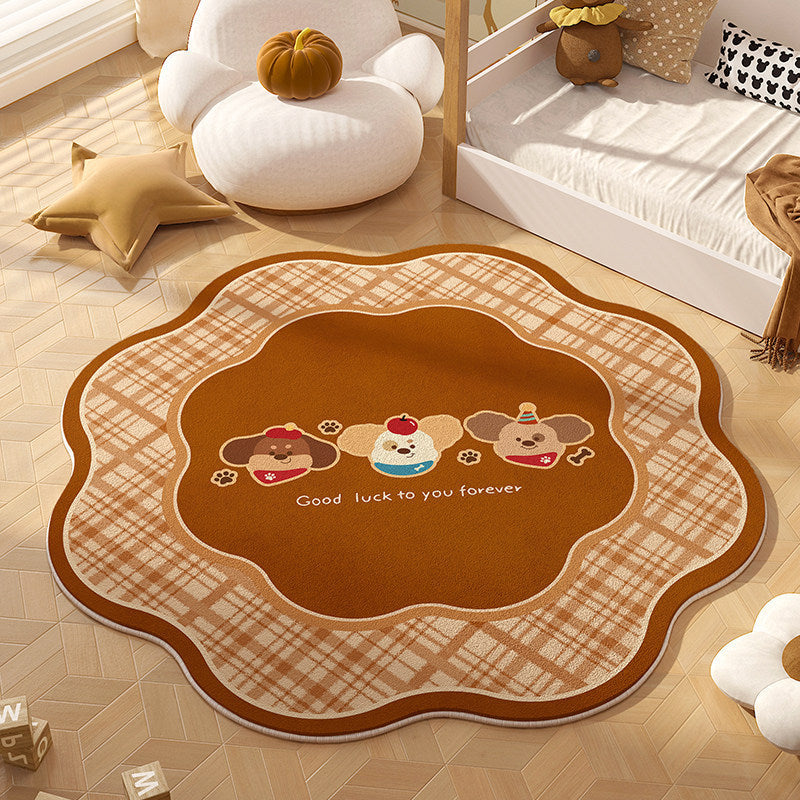 Playful Animal-Themed Round Area Rug