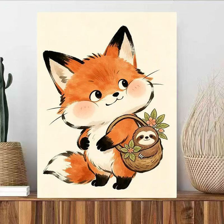 Cute Animal Illustration Wall Art Stornfield