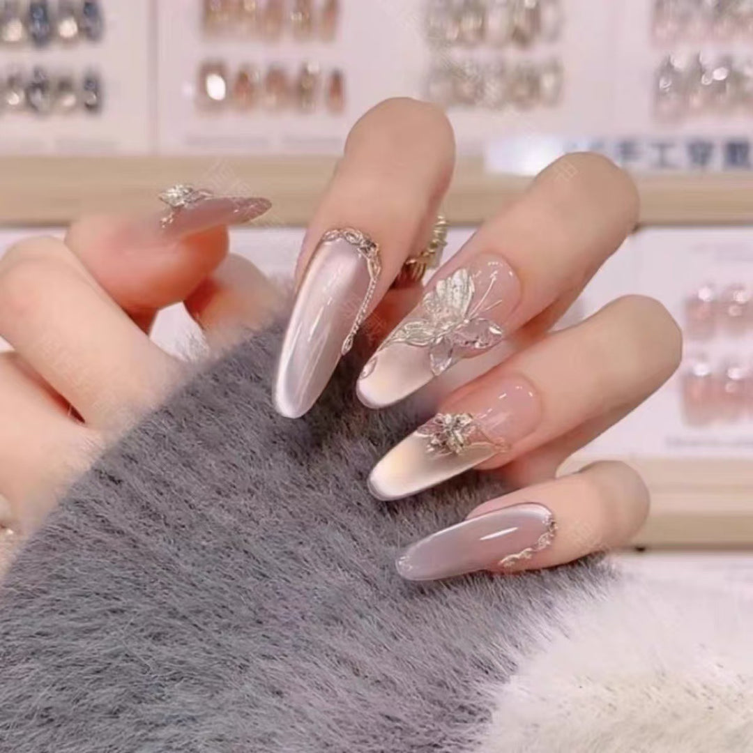 Elegant Decorative Press-On Nails Set Stornfield
