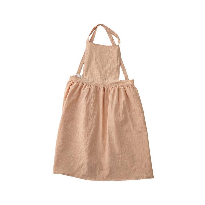 Casual apron dress with adjustable straps, gathered waist and side pockets Stornfield